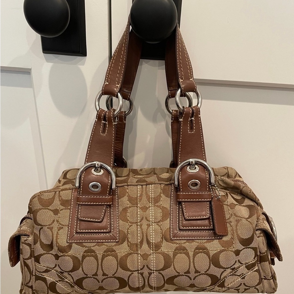 Coach Purse - Brown and Tan